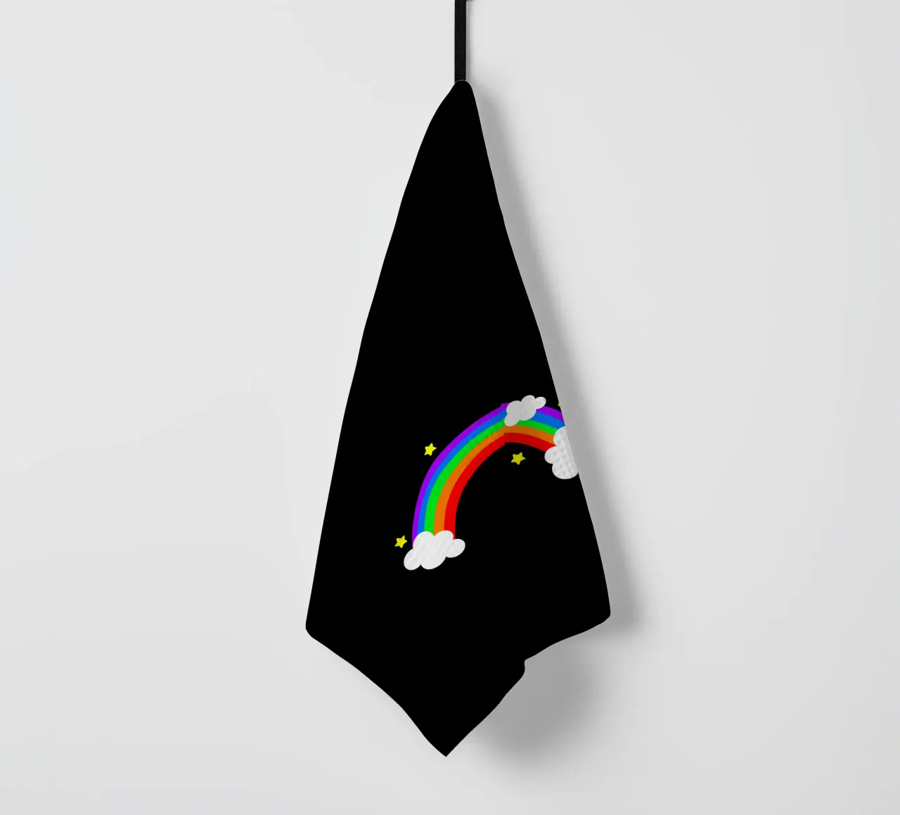 Rainbow with clouds and stars canovaccio da cucina da happieeagle