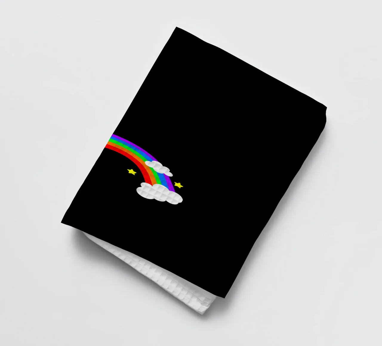 Rainbow with clouds and stars canovaccio da cucina da happieeagle