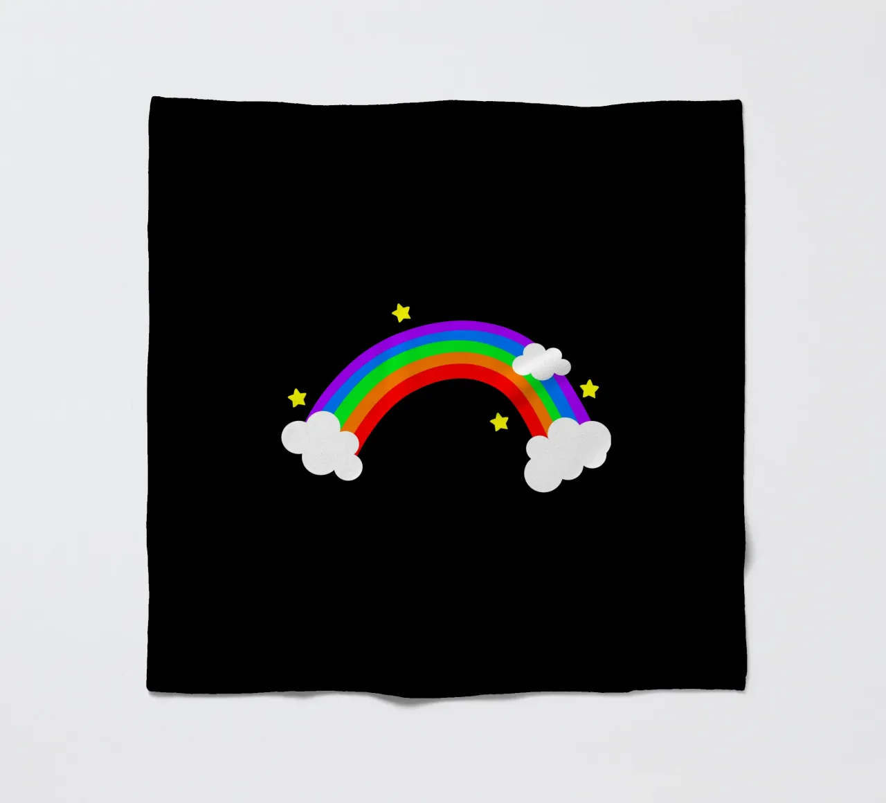 Rainbow with clouds and stars coperta in pile da happieeagle