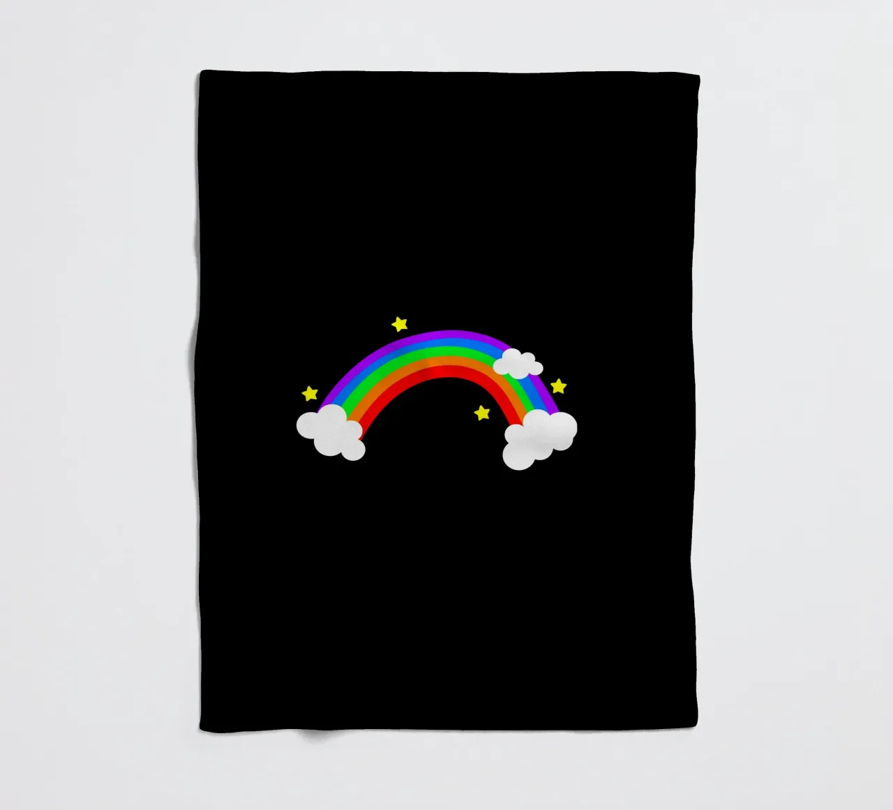 Rainbow with clouds and stars coperta in pile da happieeagle
