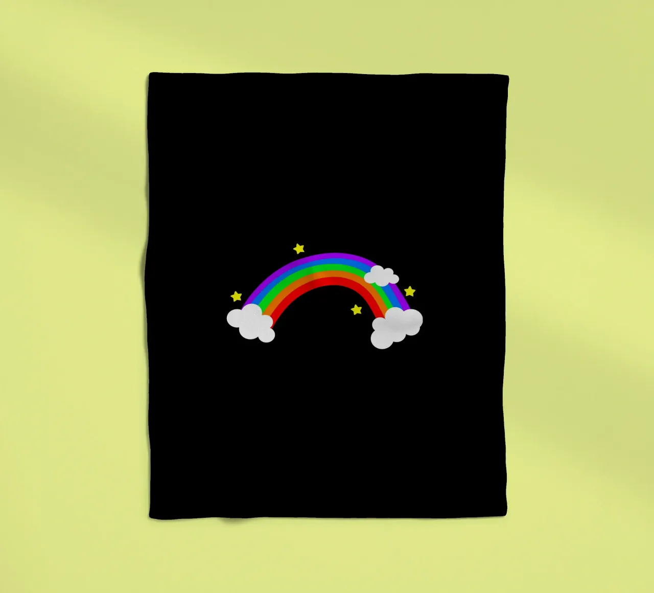 Rainbow with clouds and stars coperta in pile da happieeagle