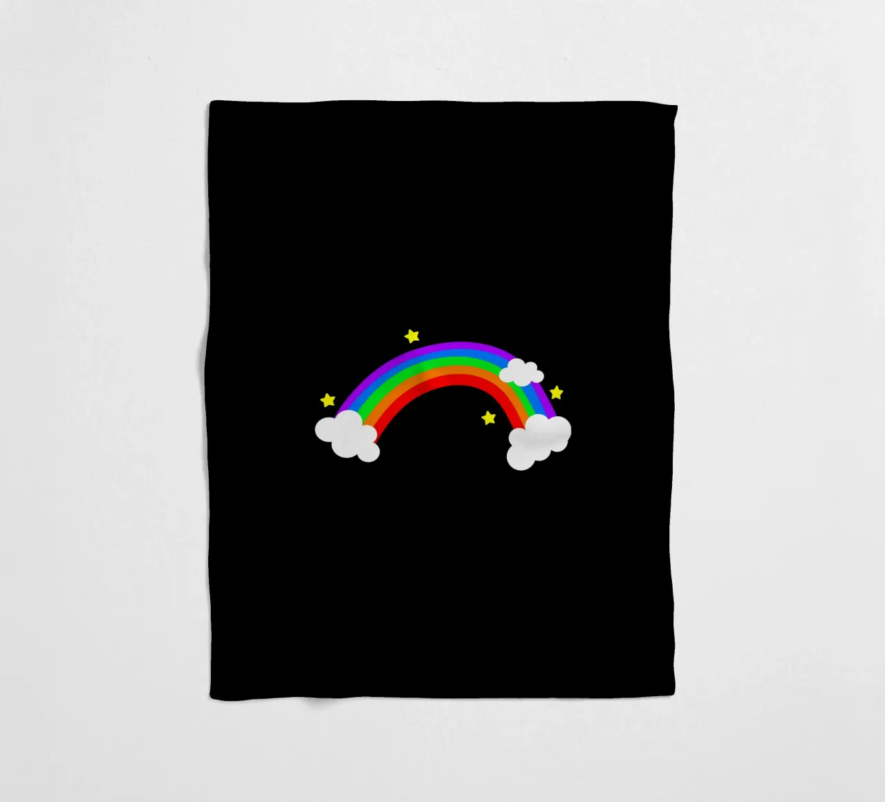 Rainbow with clouds and stars coperta in pile da happieeagle