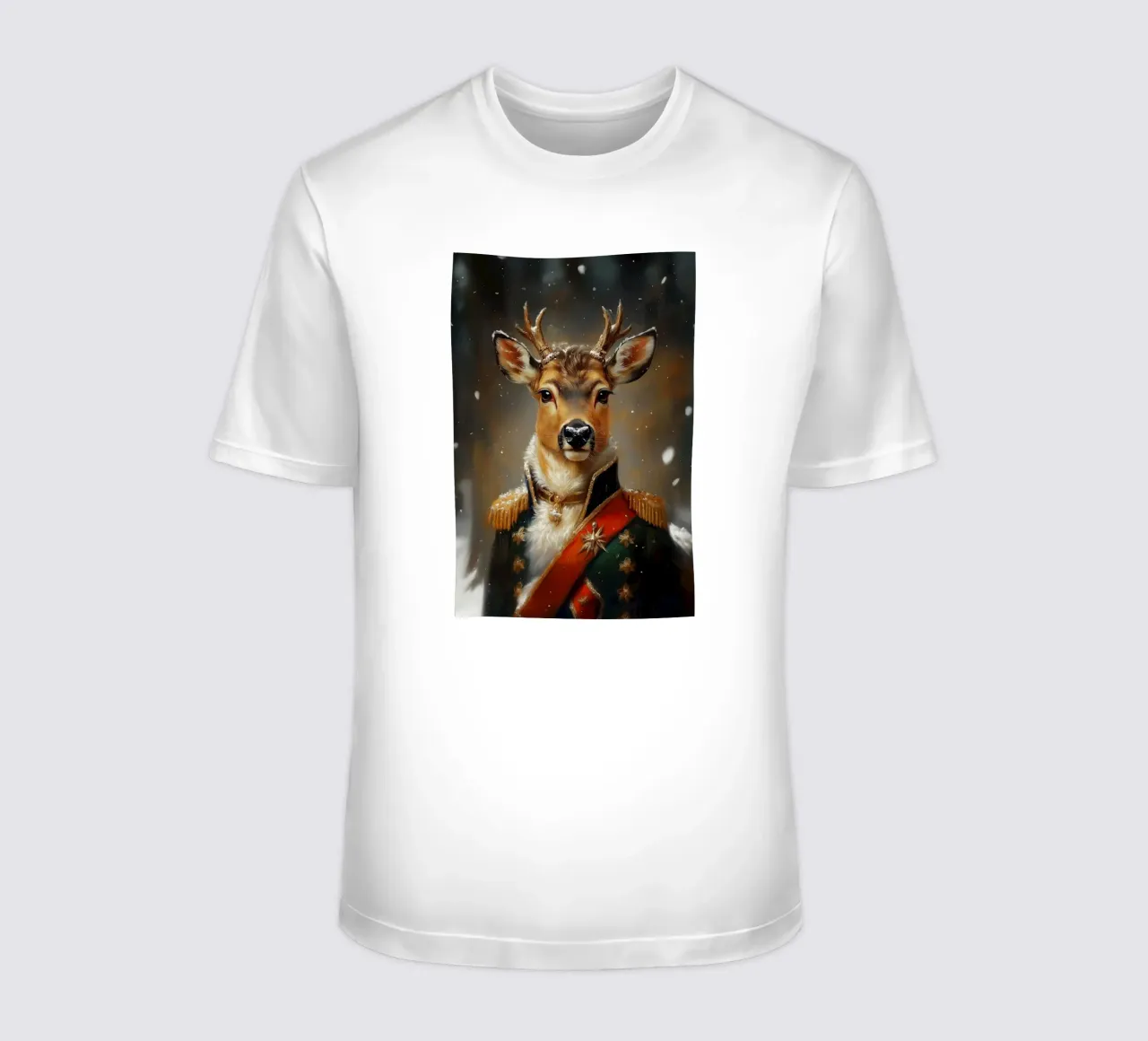 Cervo in magia invernale In vendita t-shirt da Carinaprint