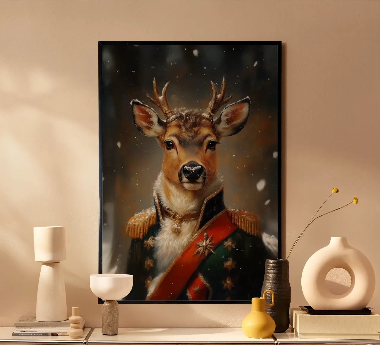 Cervo in magia invernale In vendita carta hahnemühle da Carinaprint
