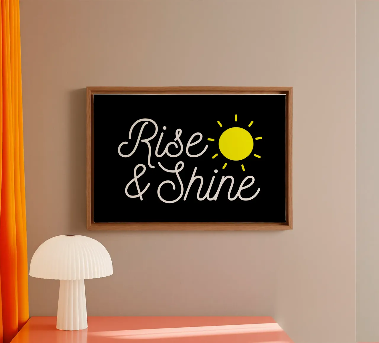Rise and shine canvas with Floater frame by happieeagle