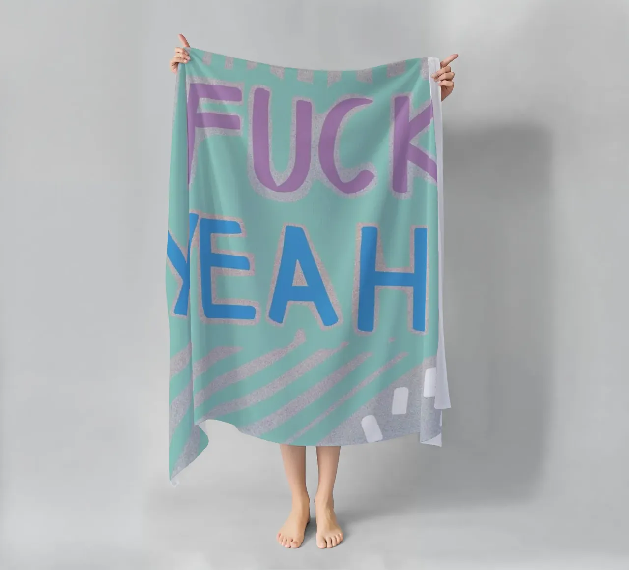 Fuck Yeah beach towel by Vasare Nar