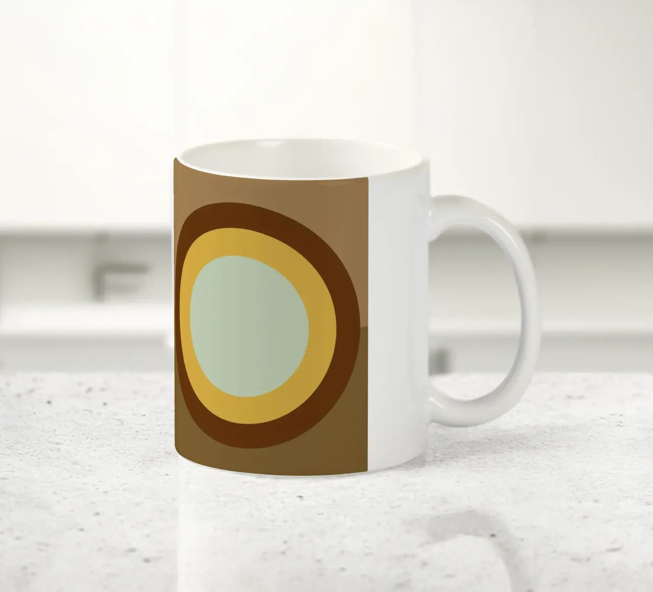 Boho Sun and Moon ceramic mug by KHouse Studio