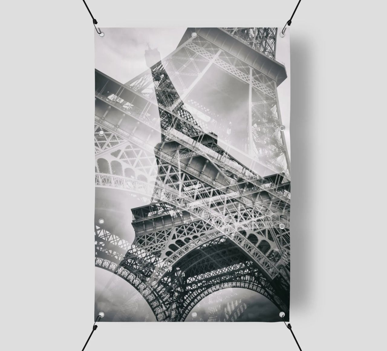 La doppia Torre Eiffel telo in pvc da Melanie Viola