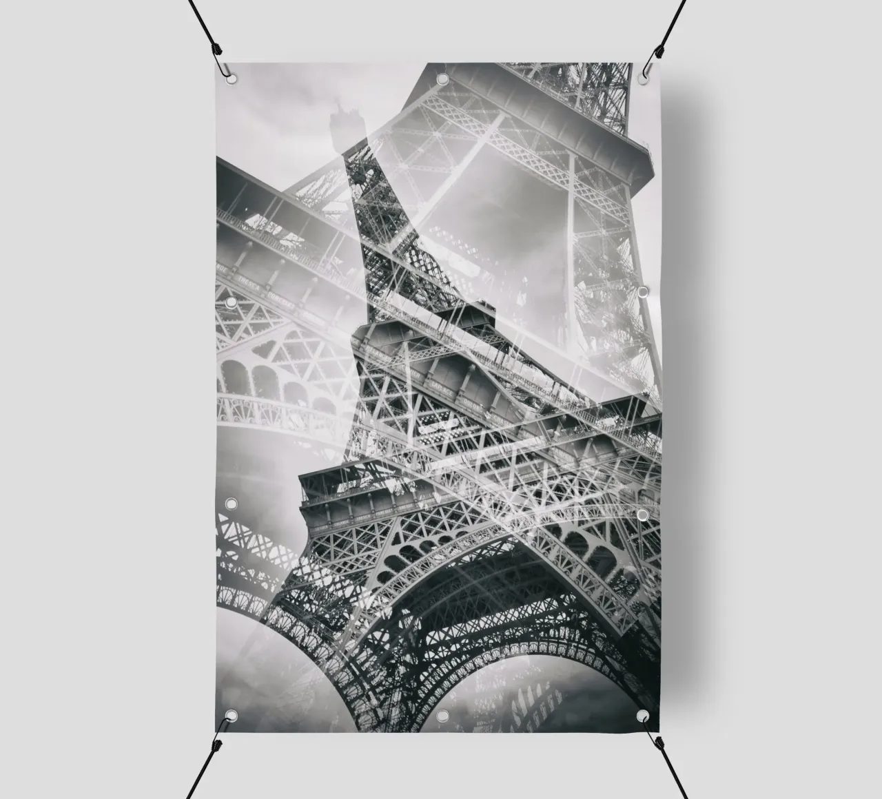 La doppia Torre Eiffel telo in pvc da Melanie Viola