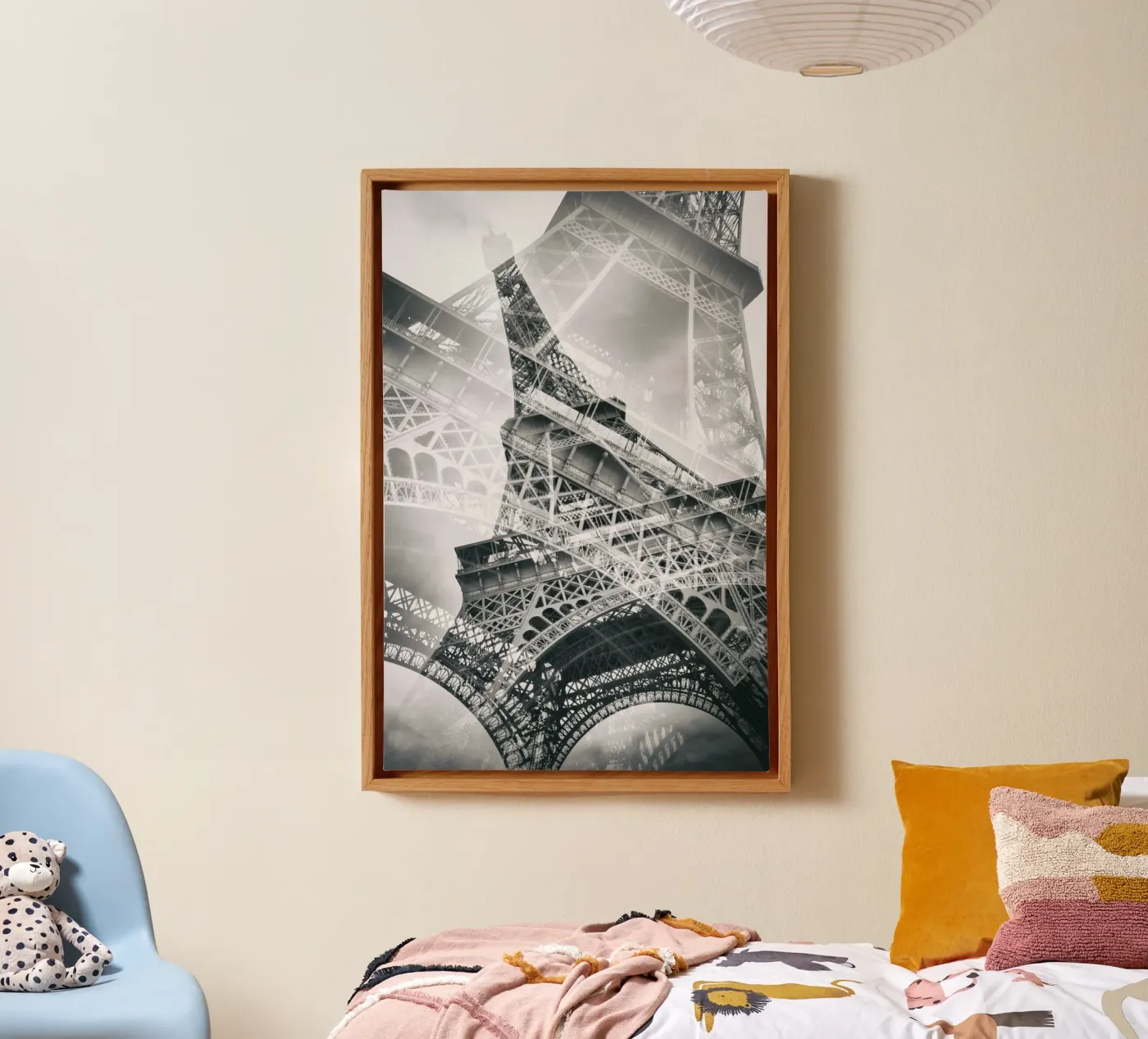 The double Eiffel Tower canvas by Melanie Viola