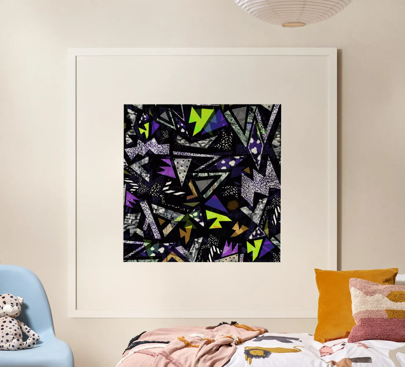 Geometric Moonlight poster van Vasare Nar