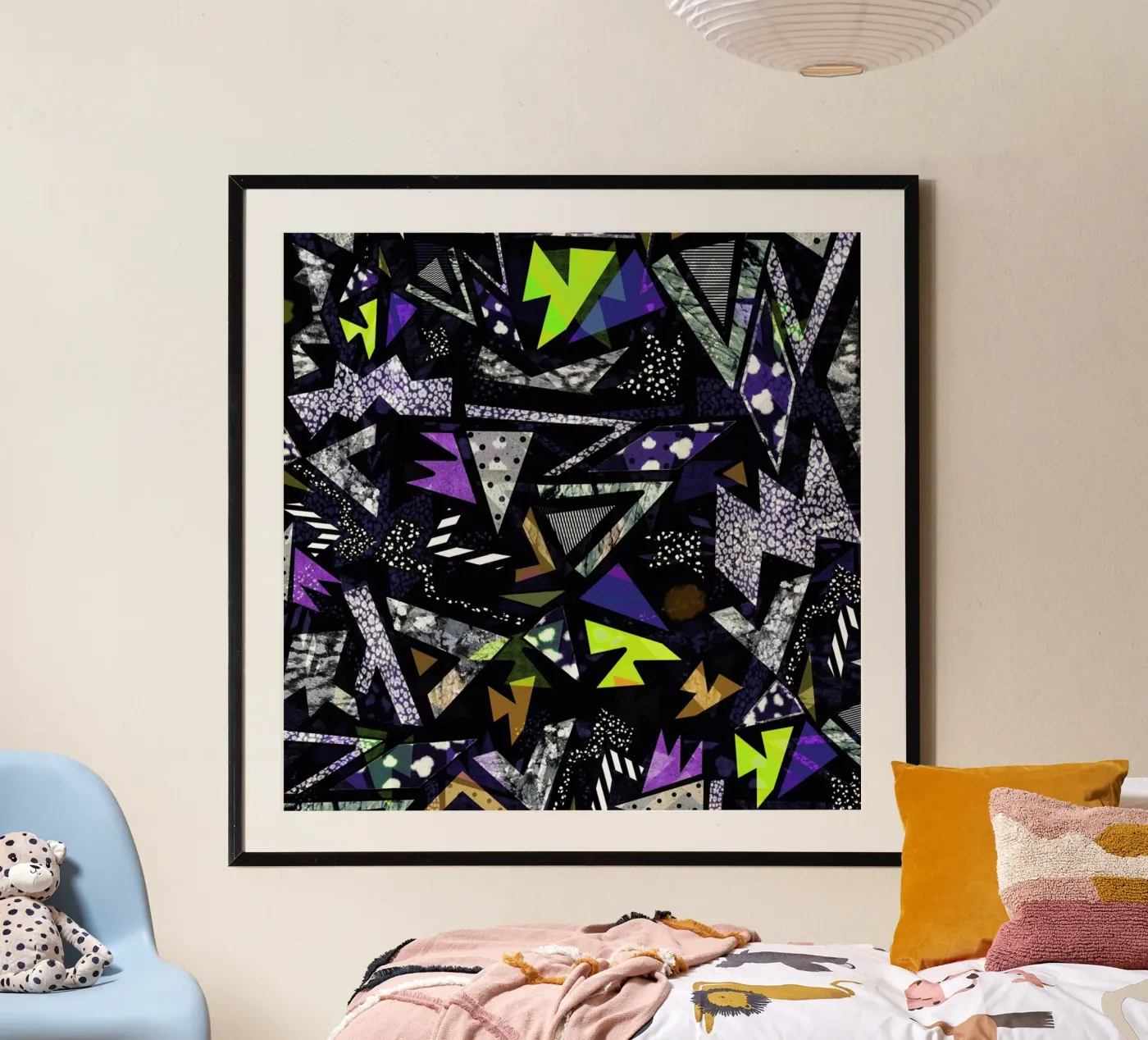 Geometric Moonlight poster van Vasare Nar
