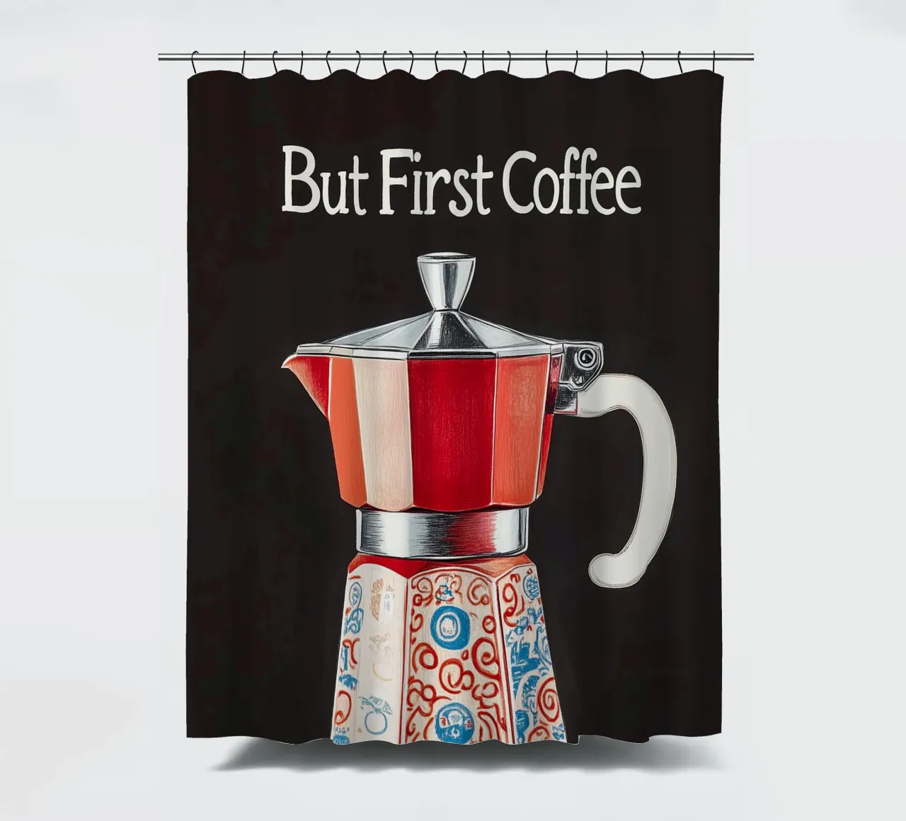 Il primo caffè dell'amore tenda da doccia da Carinaprint