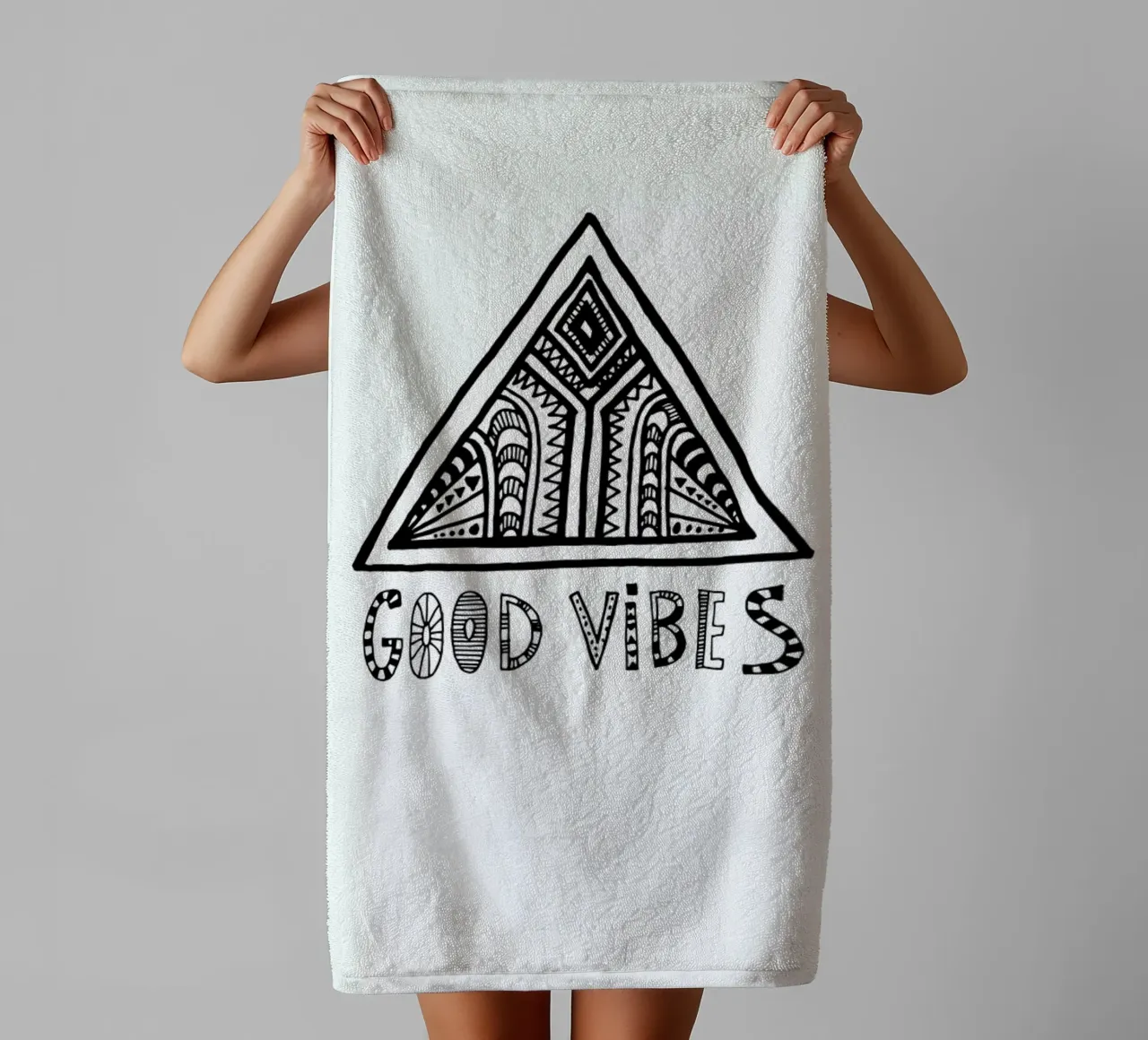 Good Vibes asciugamano da bagno da Vasare Nar