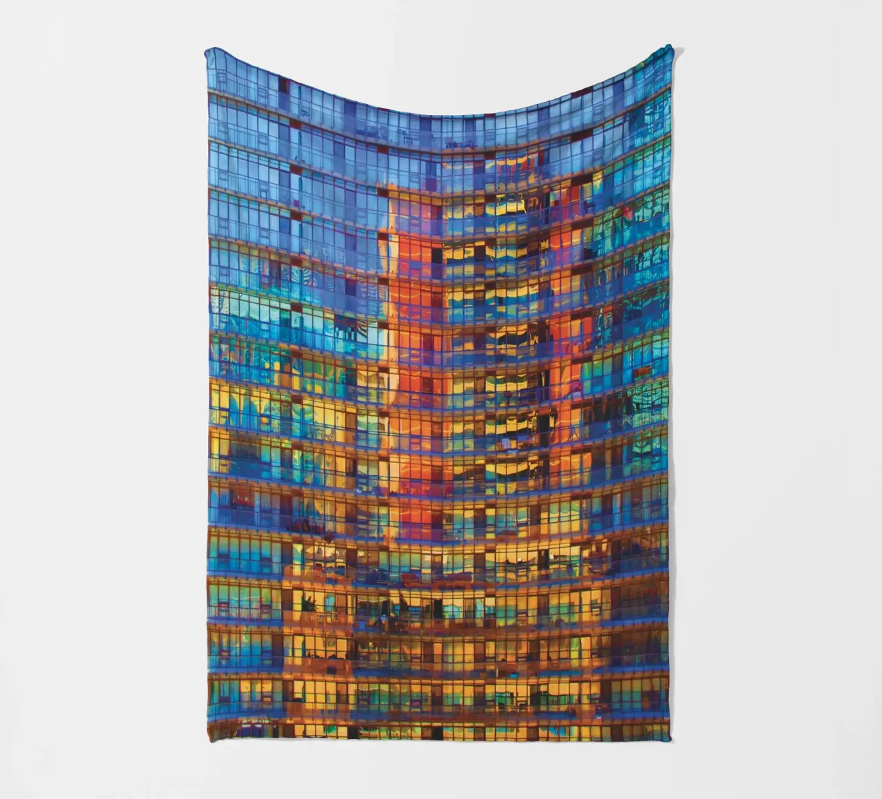 Buildings in Buildings fleece blanket by Dave Hare Photography