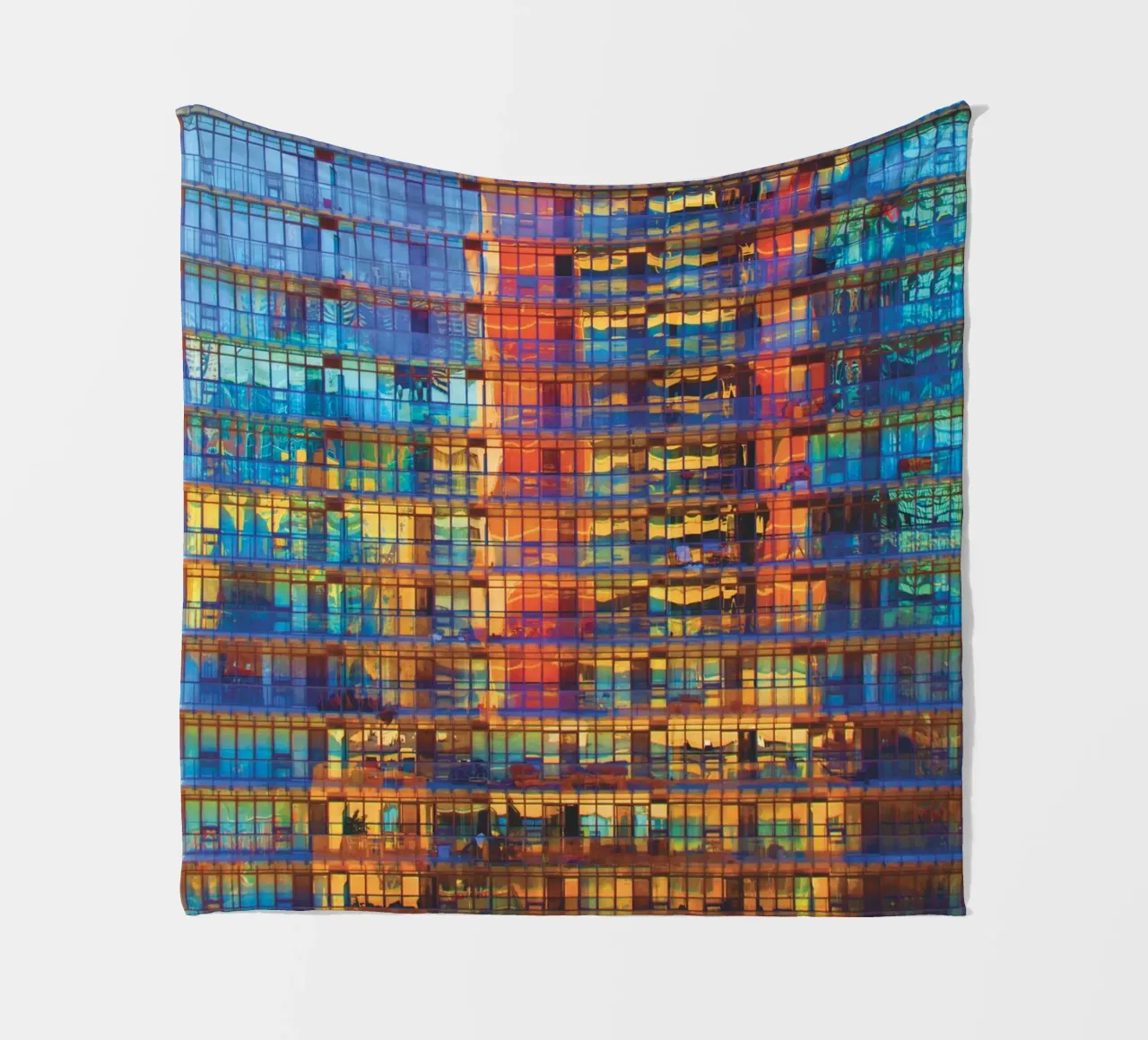 Buildings in Buildings fleece blanket by Dave Hare Photography