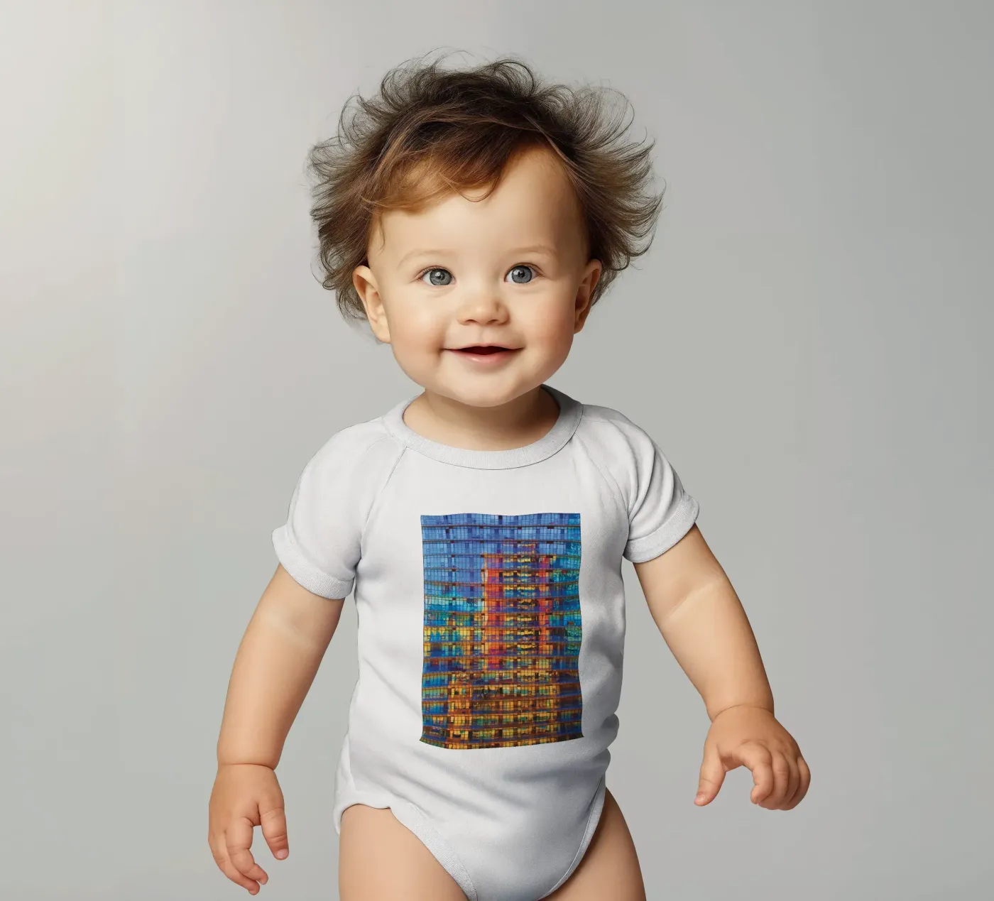 Buildings in Buildings body neonato maniche corte da Dave Hare Photography