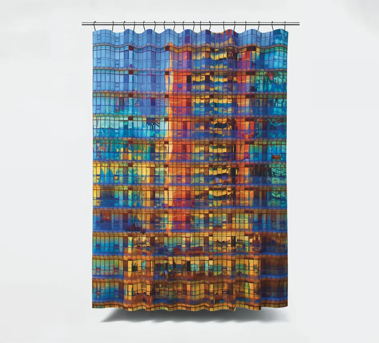 Buildings in Buildings shower curtain by Dave Hare Photography