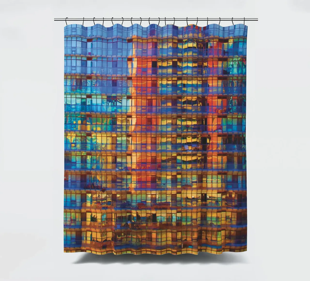 Buildings in Buildings shower curtain by Dave Hare Photography