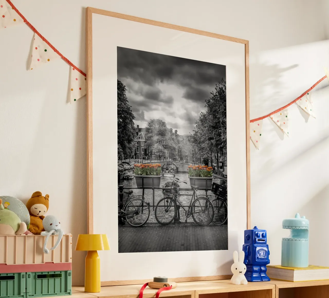 Herengracht Amsterdam poster con telaio in plastica da Melanie Viola