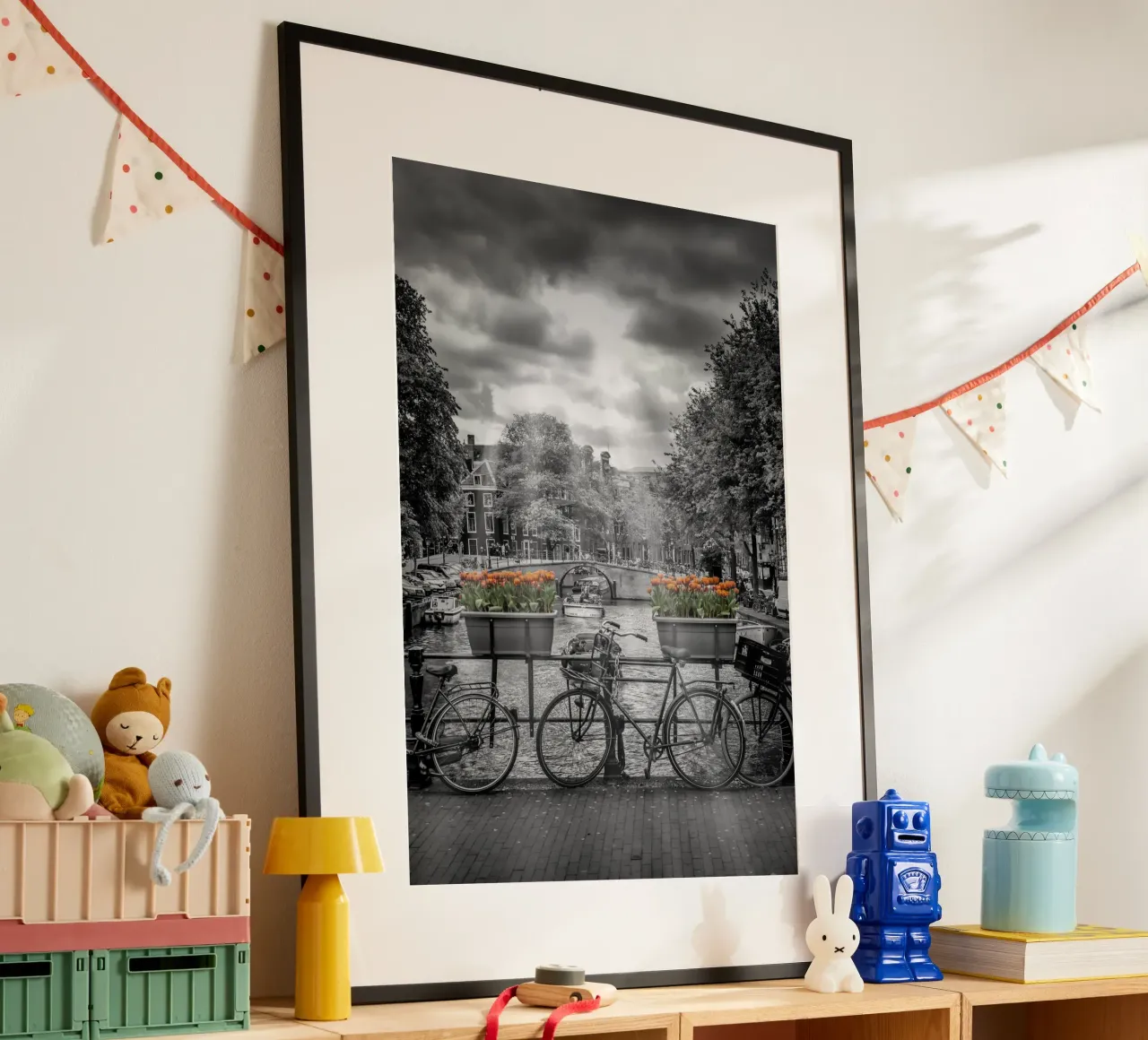 Herengracht Amsterdam poster con telaio in plastica da Melanie Viola