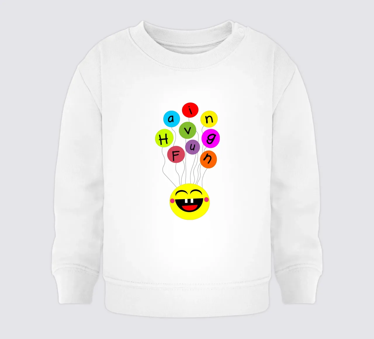 Having fun floating balloons face felpa neonato da happieeagle