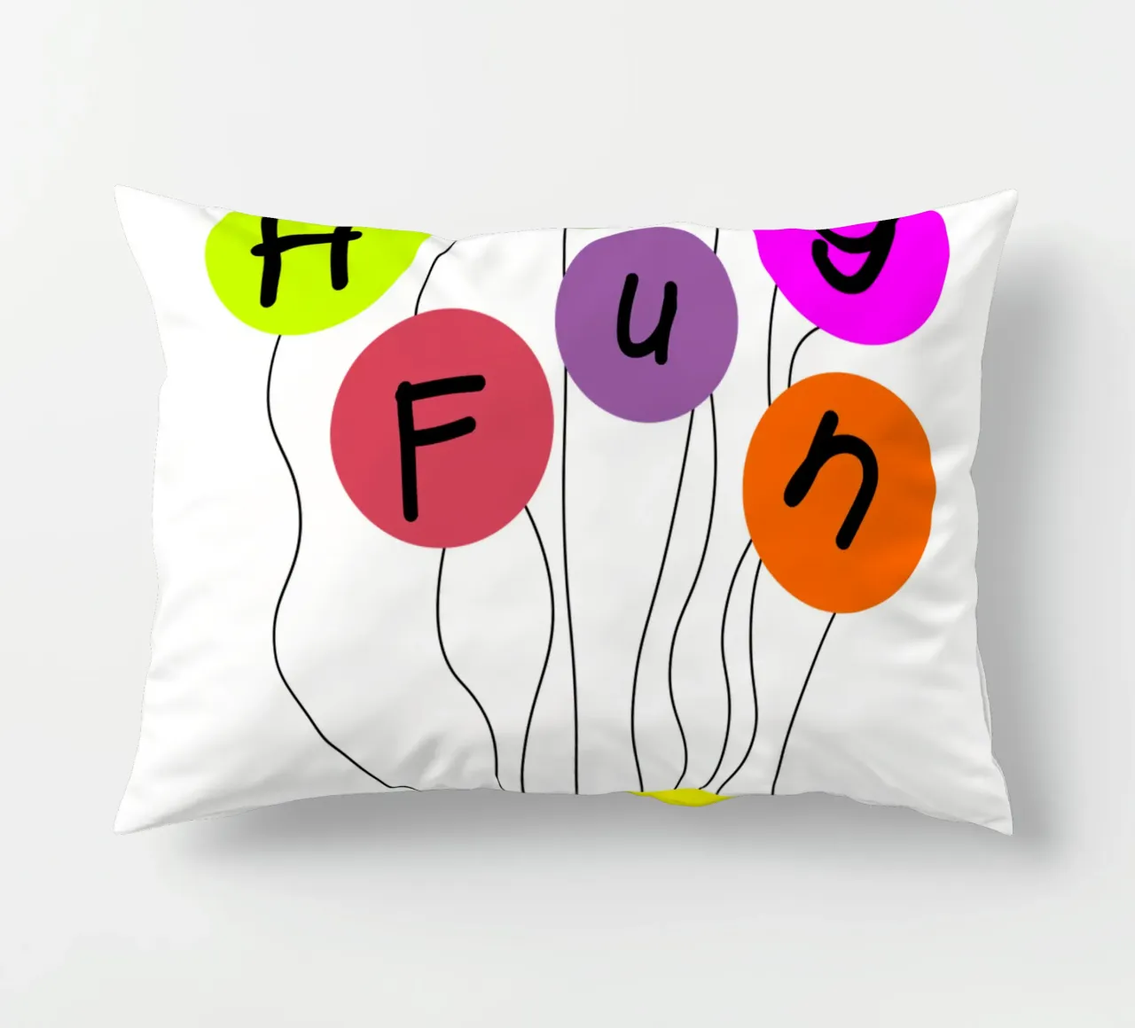 Having fun floating balloons face cuscino da happieeagle