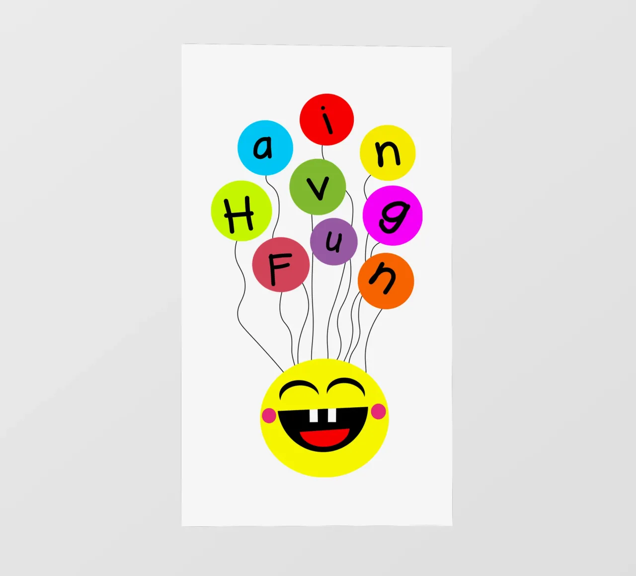 Having fun floating balloons face telo in pvc da happieeagle