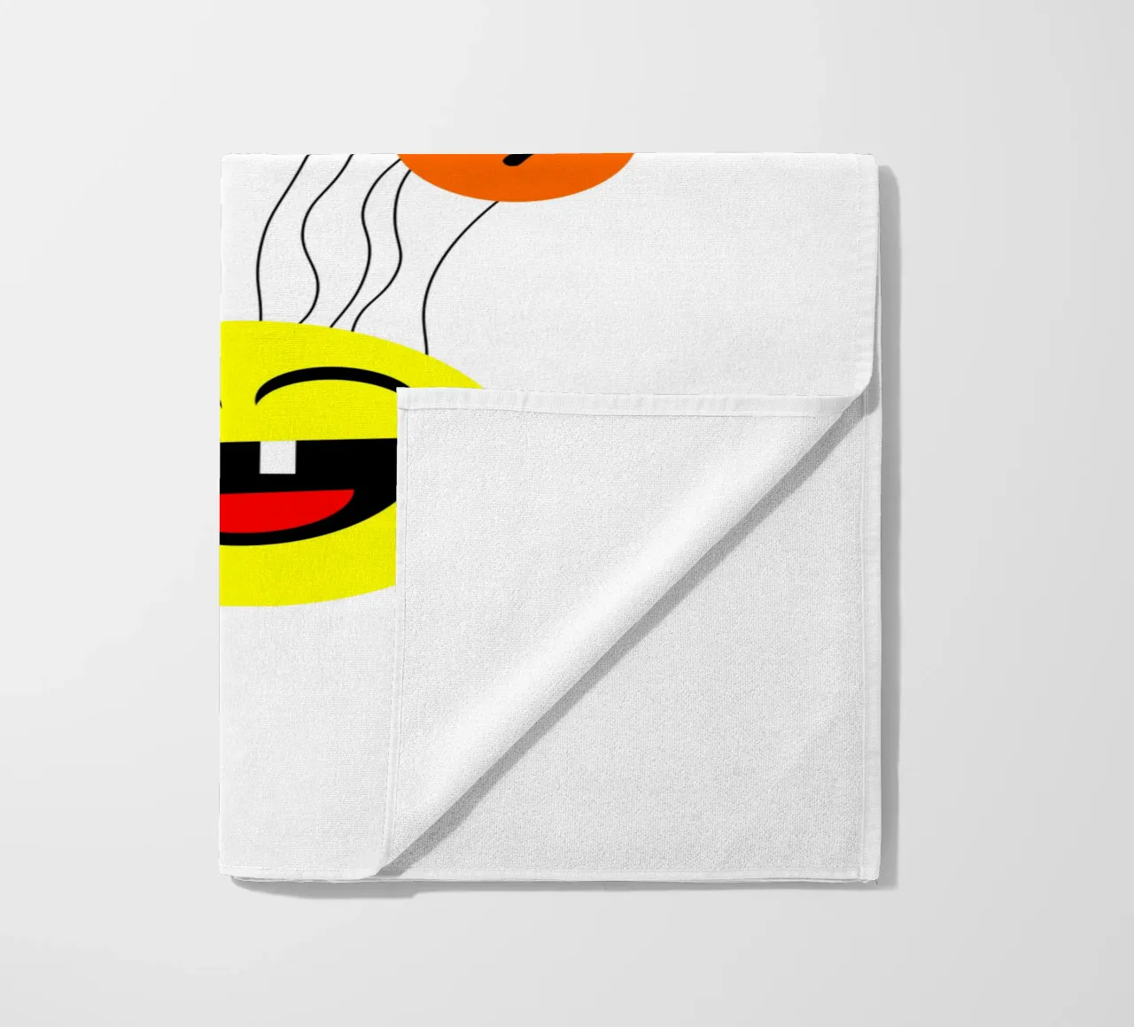 Having fun floating balloons face telo mare da happieeagle