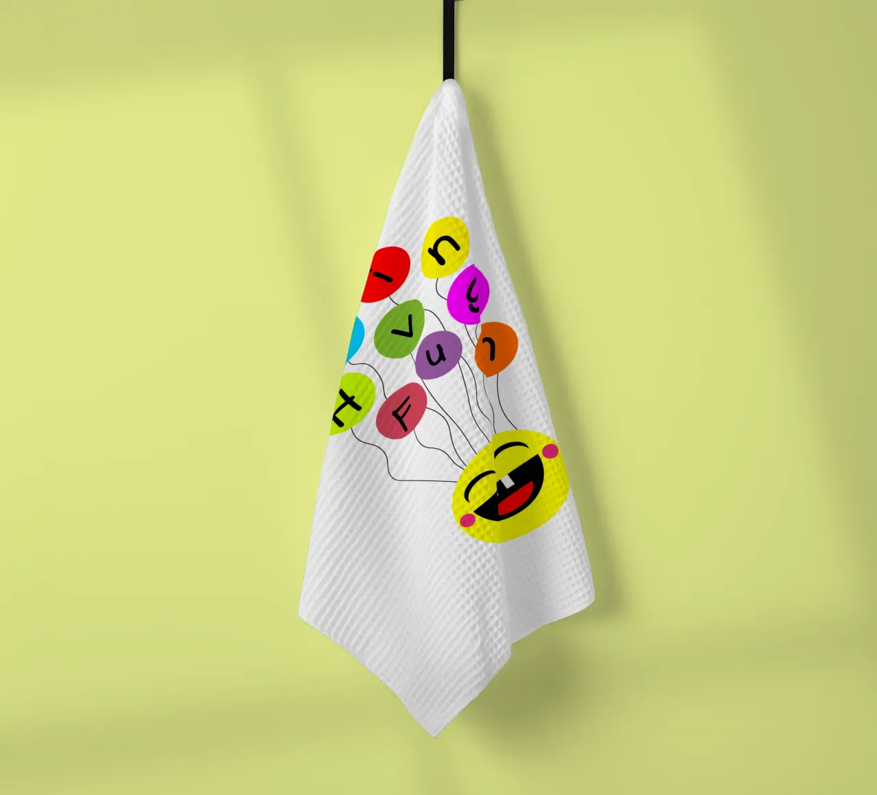 Having fun floating balloons face canovaccio da cucina da happieeagle