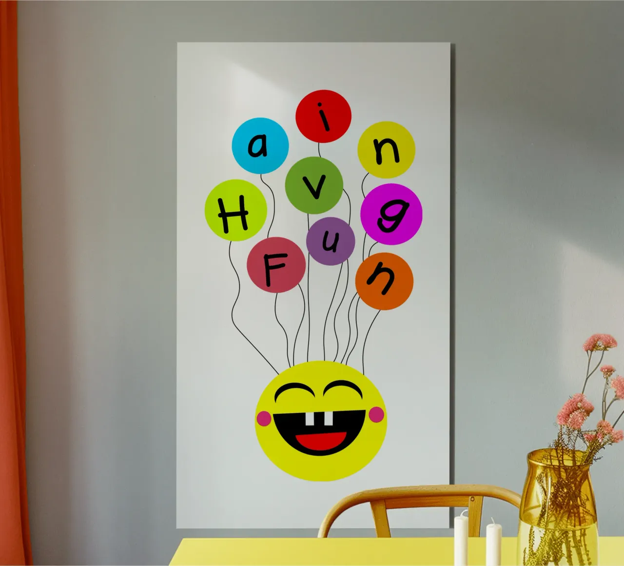 Having fun floating balloons face alluminio dibond da happieeagle