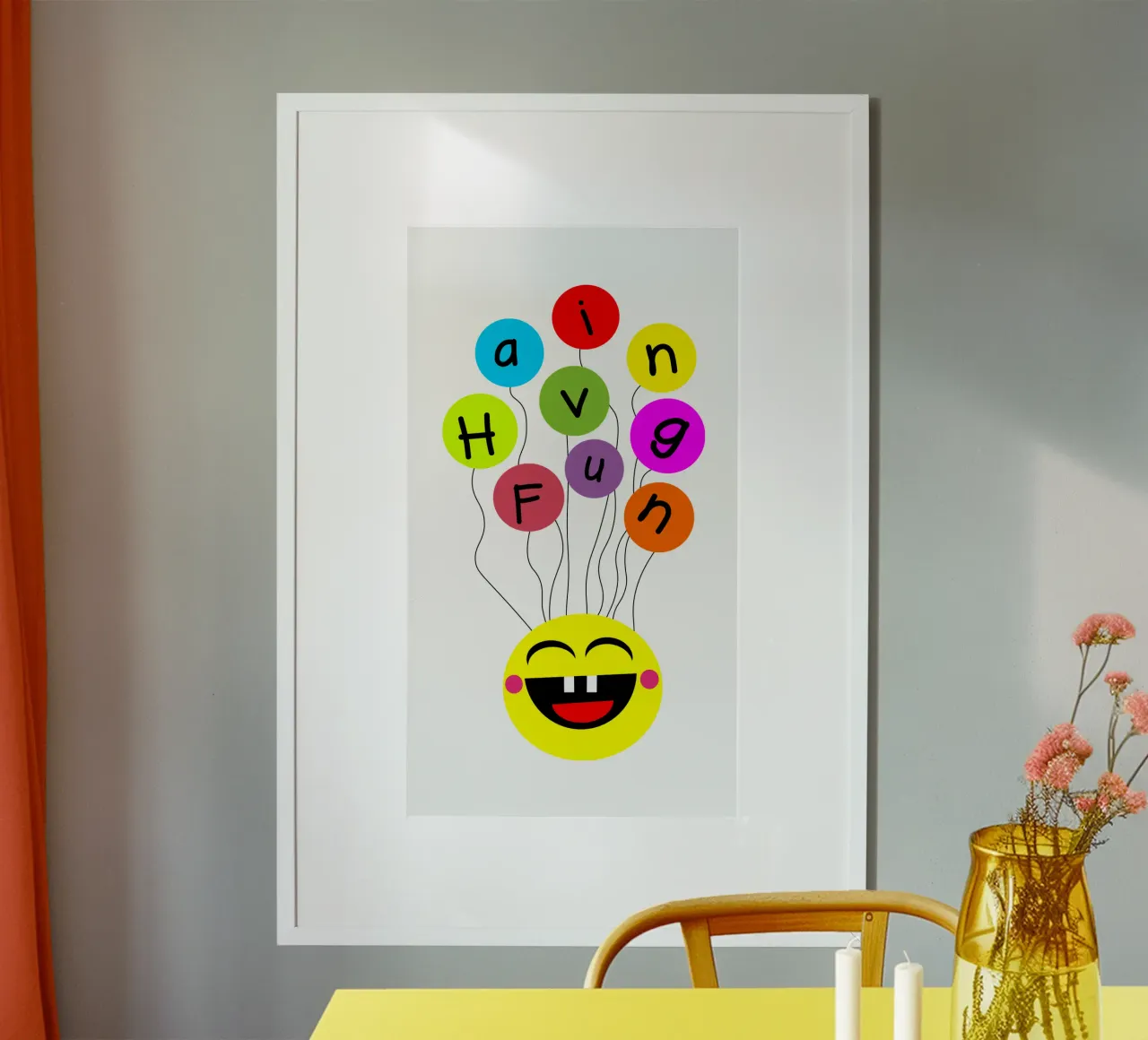 Having fun floating balloons face carta hahnemühle da happieeagle