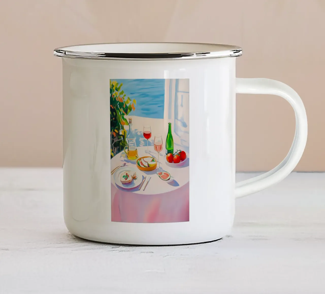 Gourmet nel sud tazza in smalto da Carinaprint