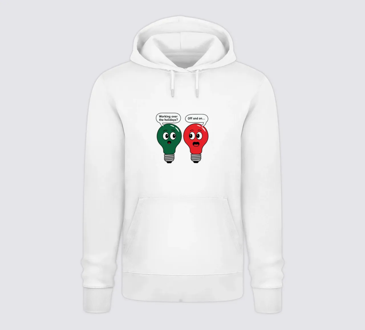 Working over the holidaus? Off and on.. felpa con cappuccio da edsonramosart