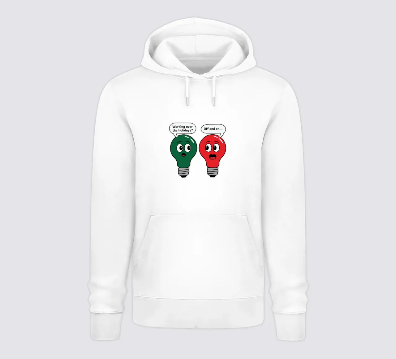 Working over the holidaus? Off and on.. felpa con cappuccio da edsonramosart