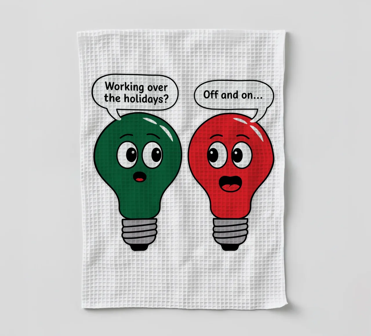 Working over the holidaus? Off and on.. canovaccio da cucina da edsonramosart