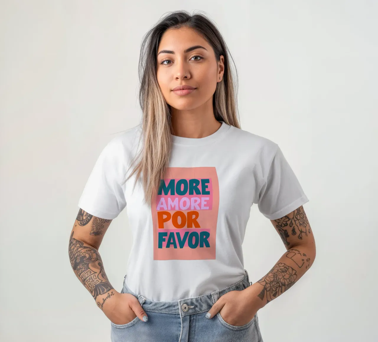Mehr amore por favor pop T-Shirt von Carinaprint