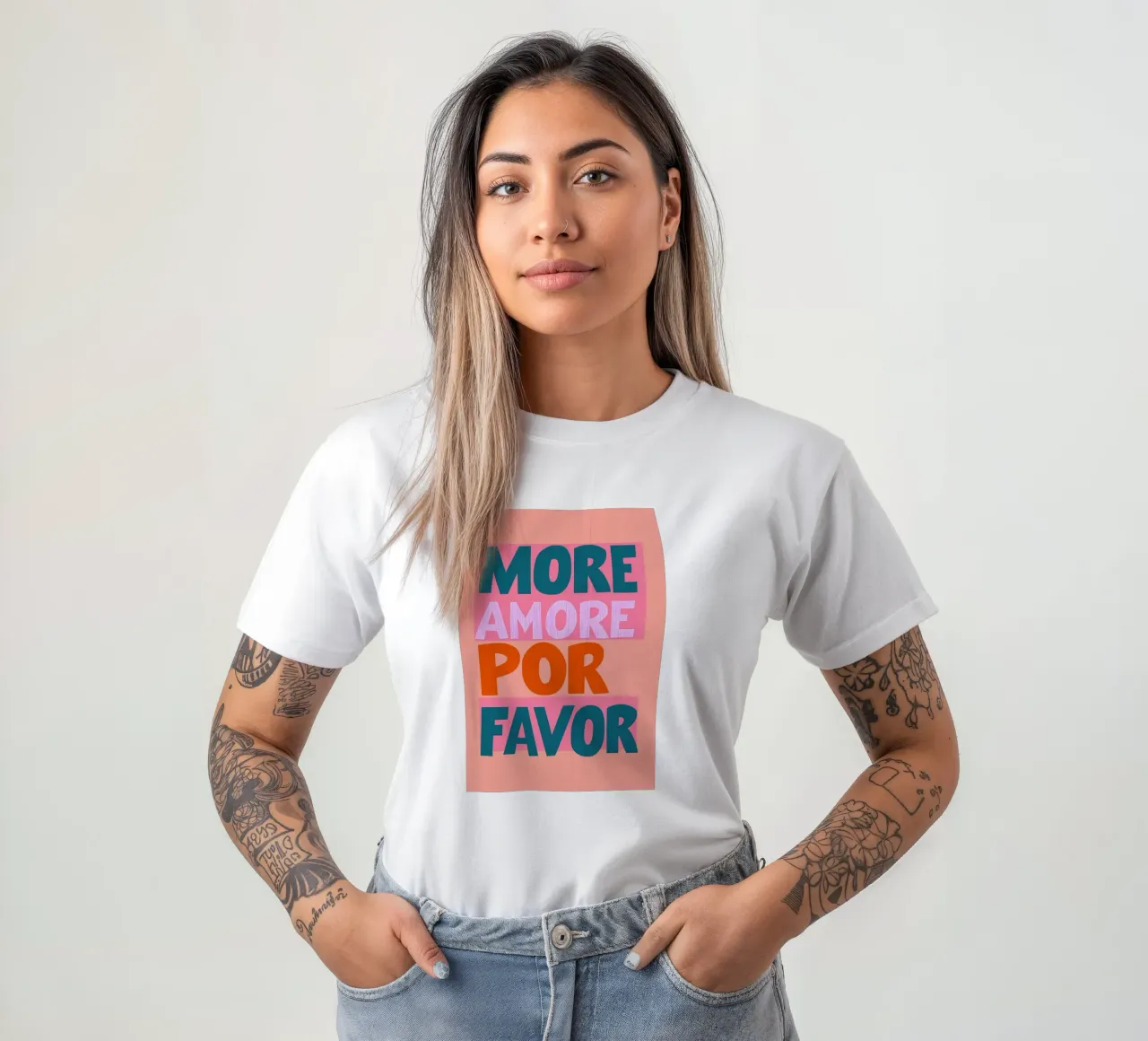 Mehr amore por favor pop T-Shirt von Carinaprint