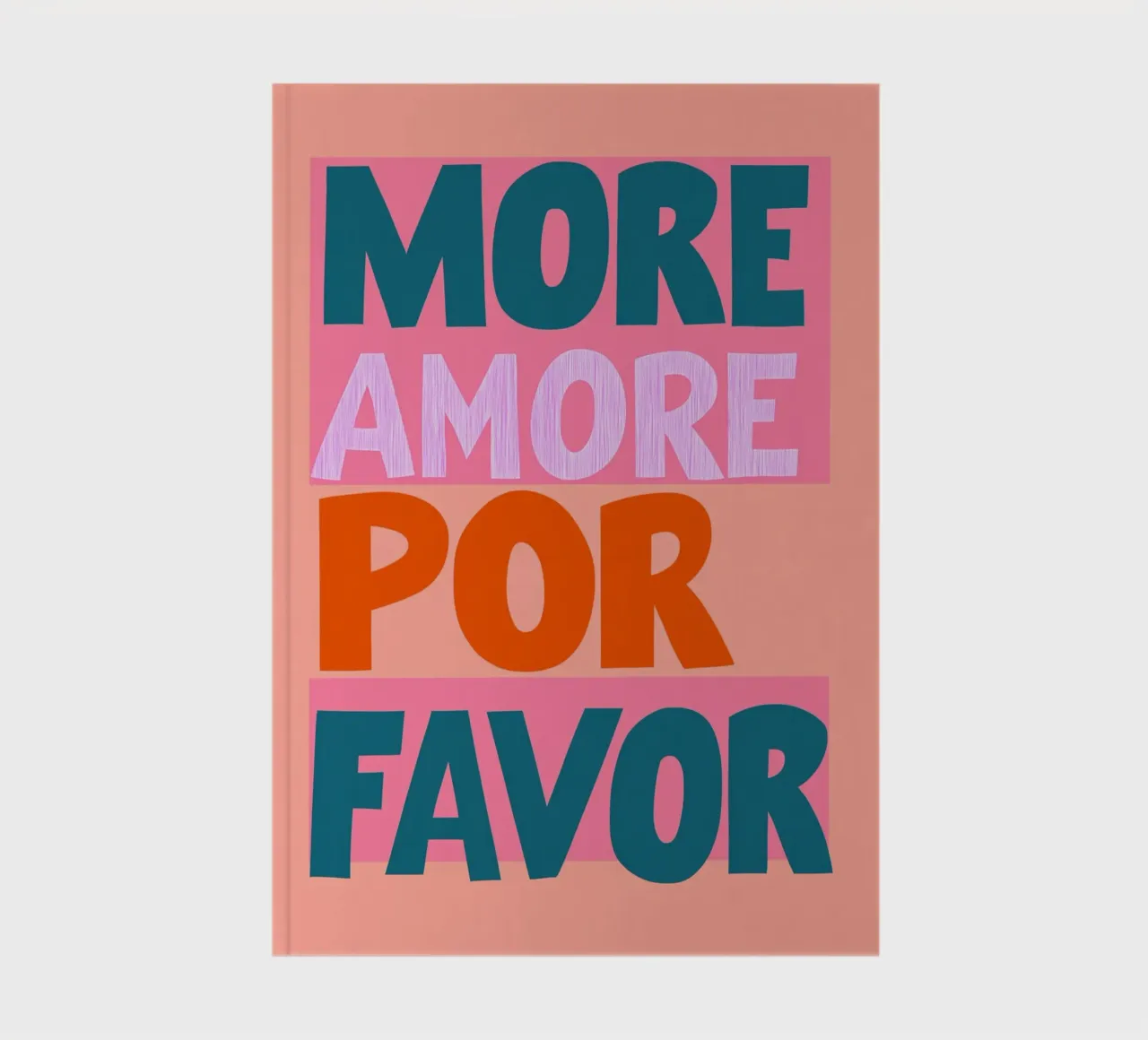 More amore por favor pop notebook by Carinaprint