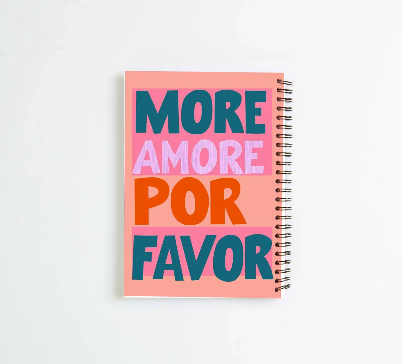 More amore por favor pop spiral notebook by Carinaprint