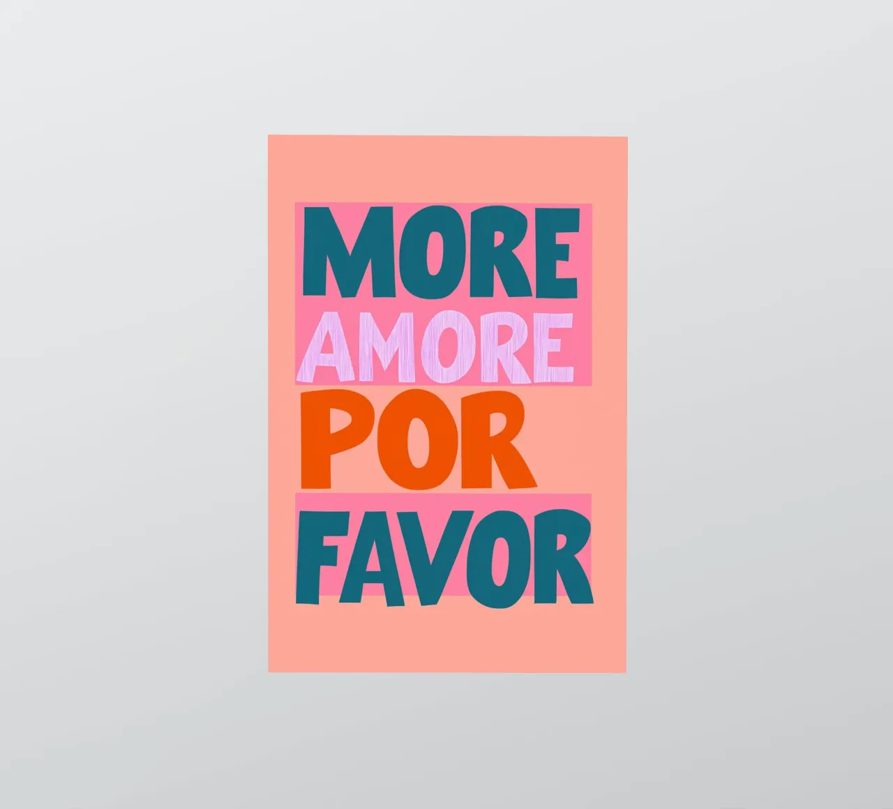 Plus d'amore por favor pop autocollant de Carinaprint