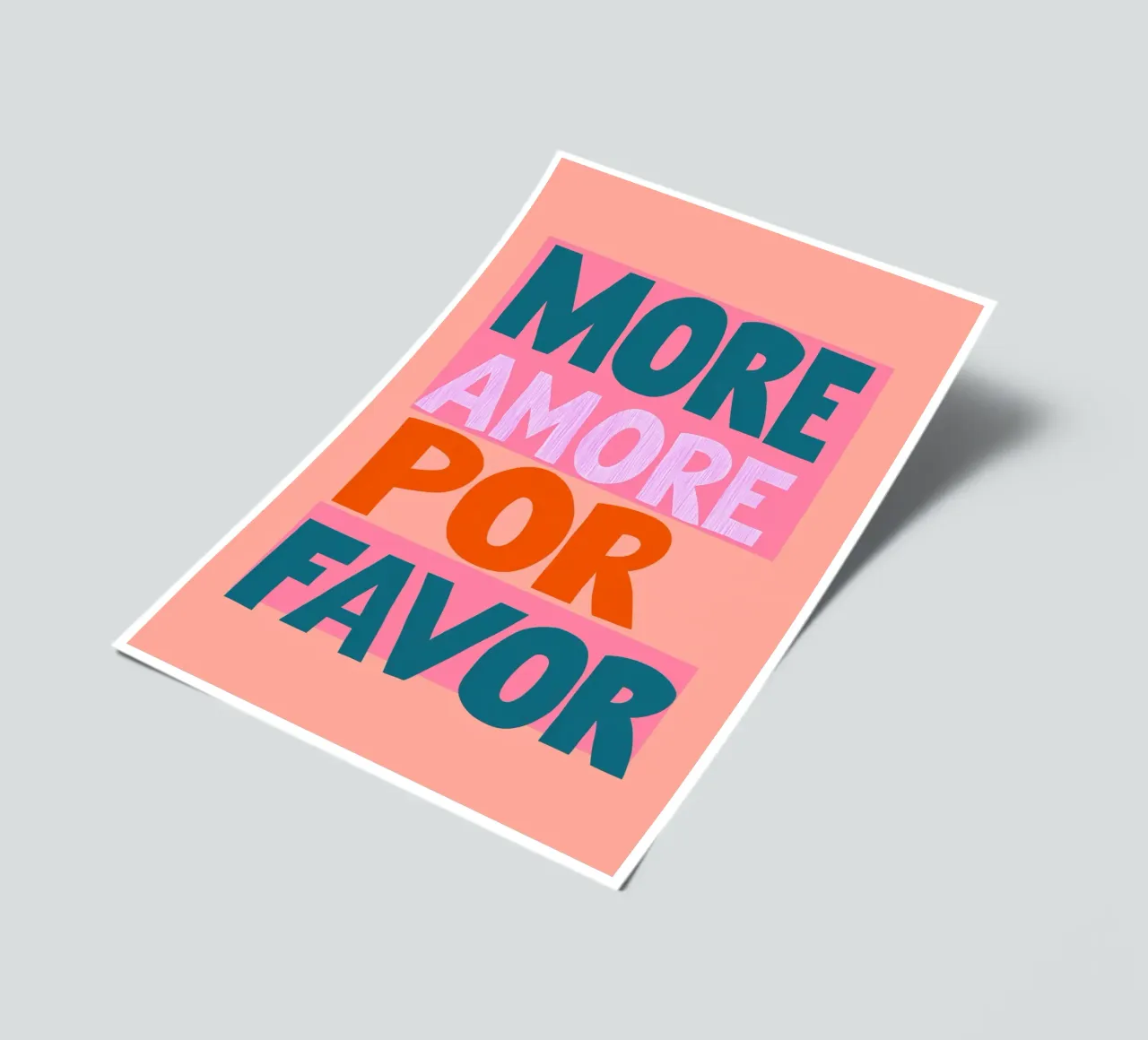 Mehr amore por favor pop Stickerbogen von Carinaprint