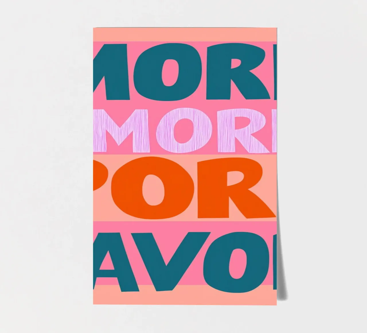 Mehr amore por favor pop Stickerbogen von Carinaprint