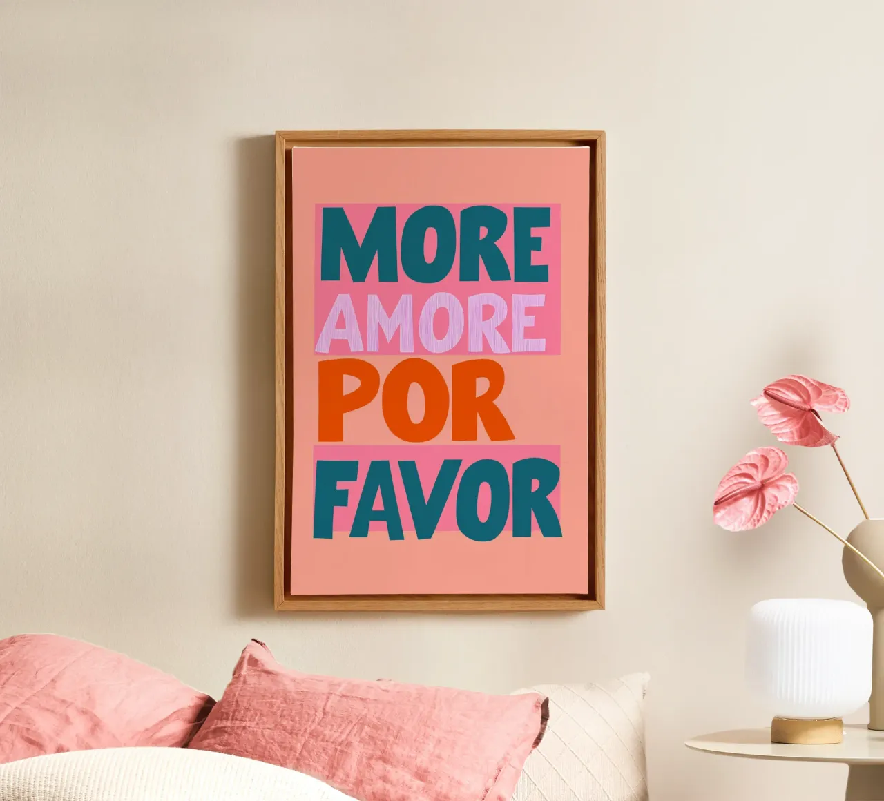 More amore por favor pop canvas by Carinaprint