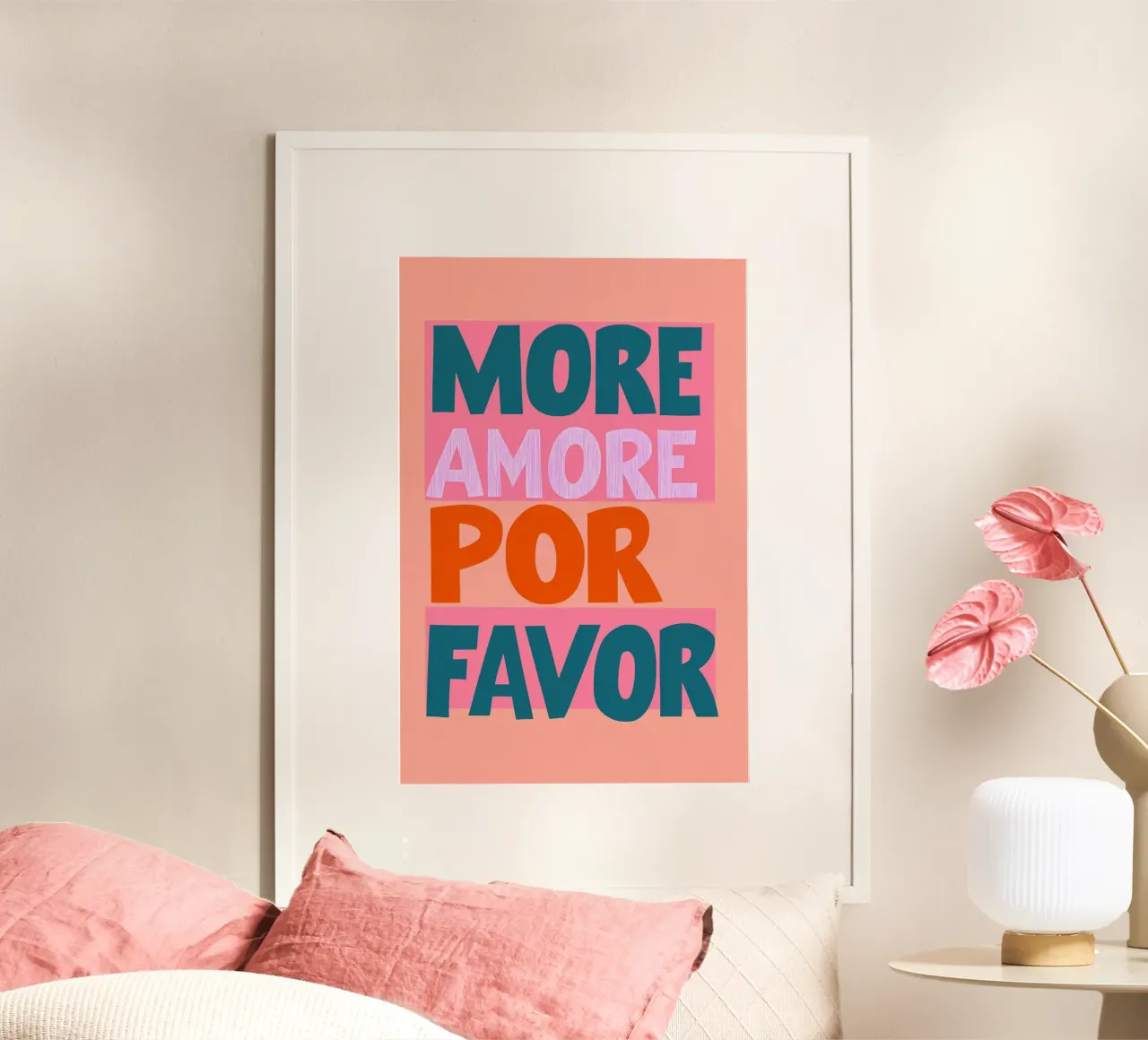 Mehr amore por favor pop Poster von Carinaprint