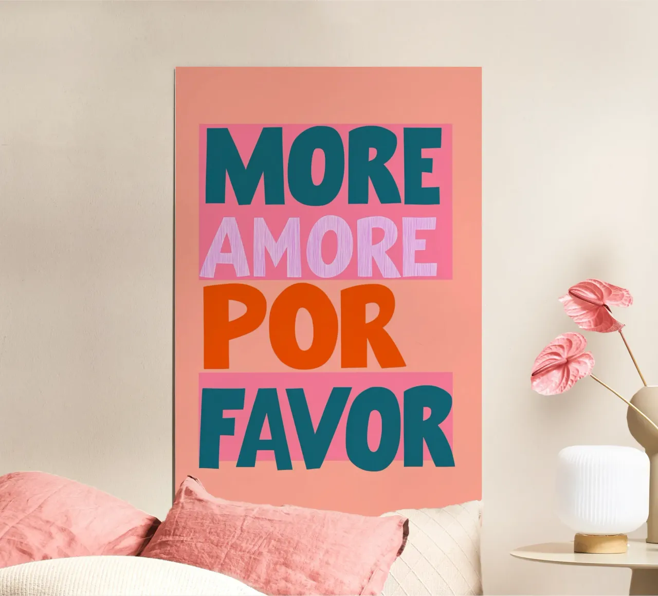 Mehr amore por favor pop Poster von Carinaprint