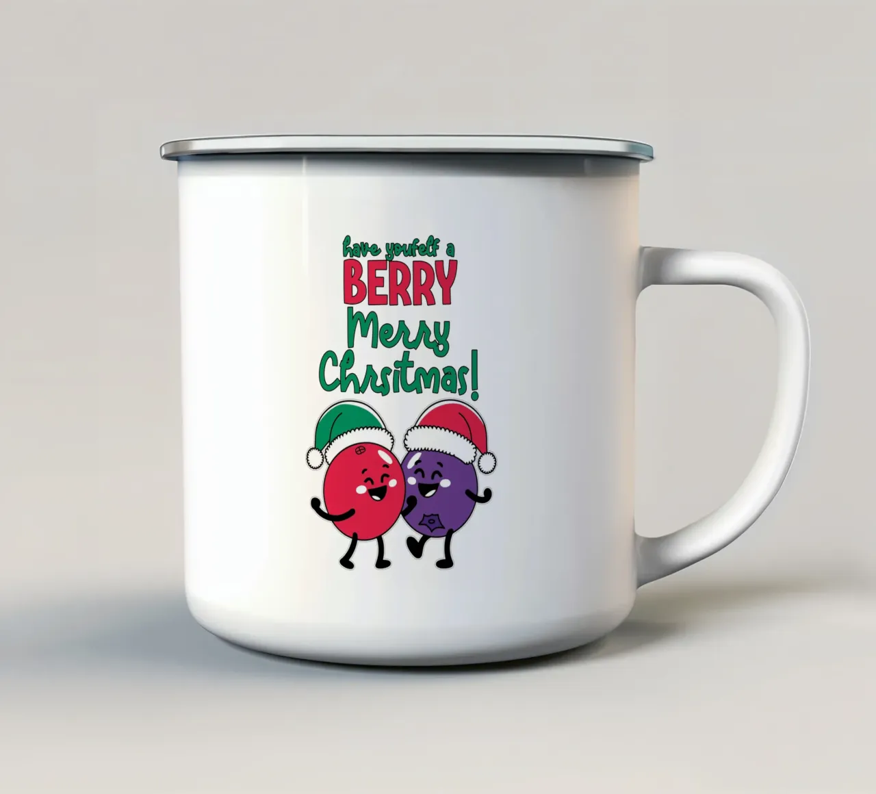 Have yourself a BERRY Merry Christmas! tazza in smalto da edsonramosart