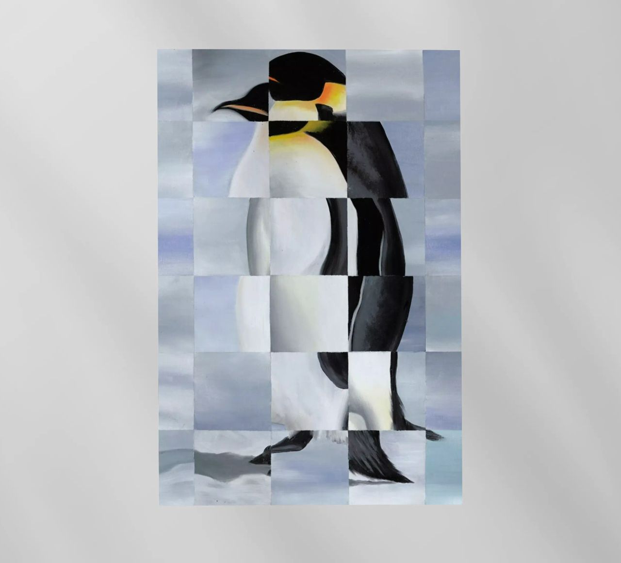 Penguin pellicola backlit da Allison Chaplin