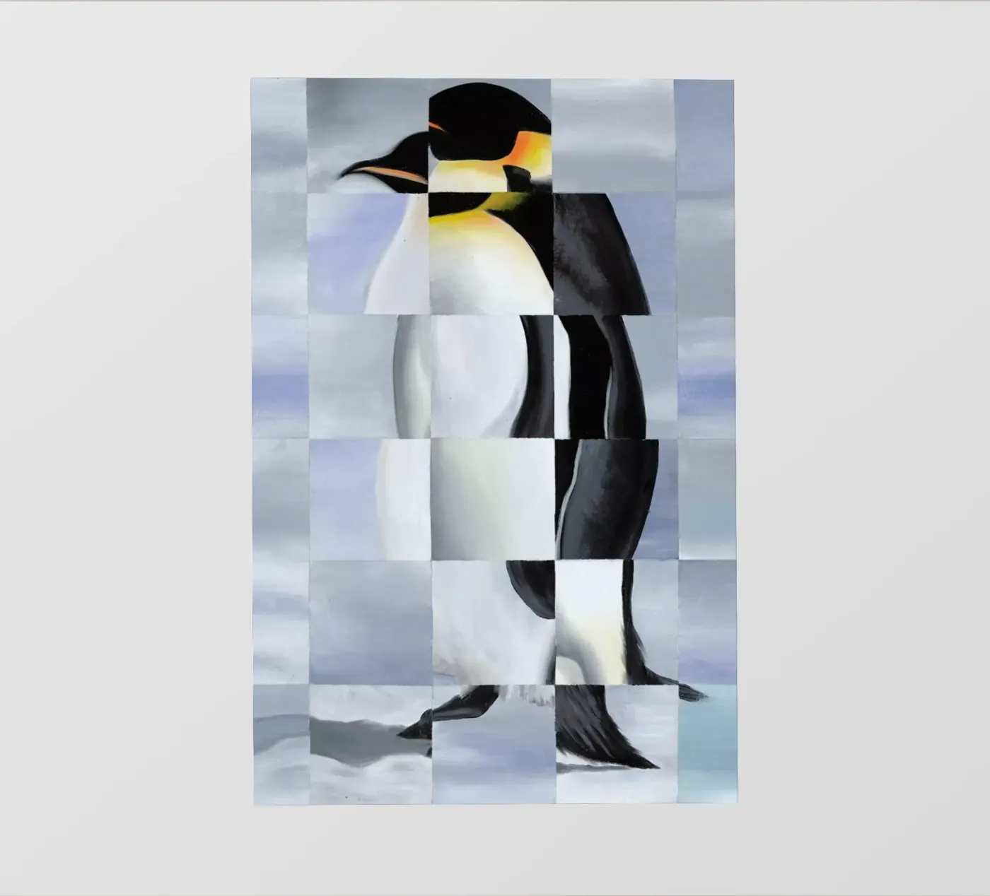 Penguin pellicola backlit da Allison Chaplin