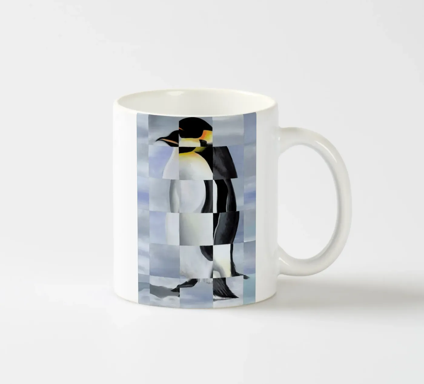 Penguin ceramic mug by Allison Chaplin